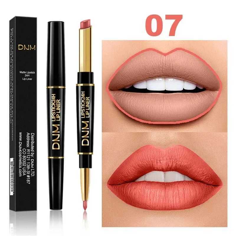 2-in-1 lip line matte lipstick pencil outline matte waterproof long-lasting moisturizing lip line cosmetics nude sexy red W240904
