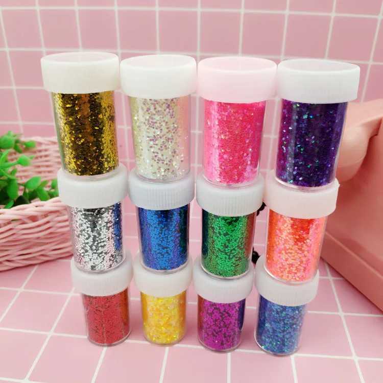 12g glitter/glitter filler transparent/fluffy sticky box toy childrens charm modeling clay DIY kit accessories fun gifts Free shipping