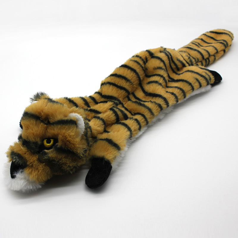 Plush Pet Dog Sound Toy Puppy Squeak Toys Tiger Leopard Lion Sound Toy Dog Plush Skinny No Stuffing Squeaky
