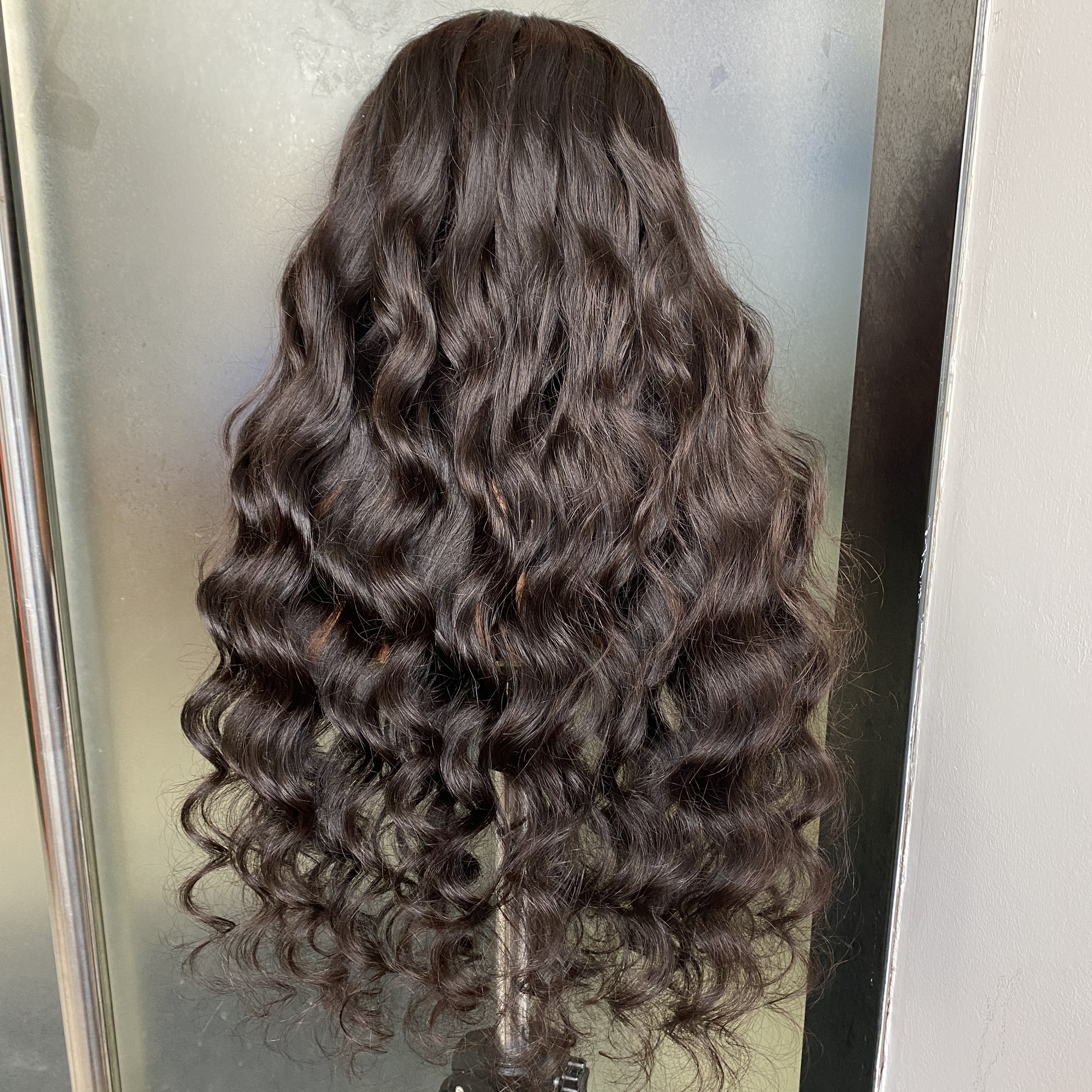 Malaysian Peruvian Indian Brazilian Double Drawn 1b Natural Black Body Wave 5x5 HD Lace Closure Glueless Wig 30 Inch 100% Raw Virgin Remy Human Hair