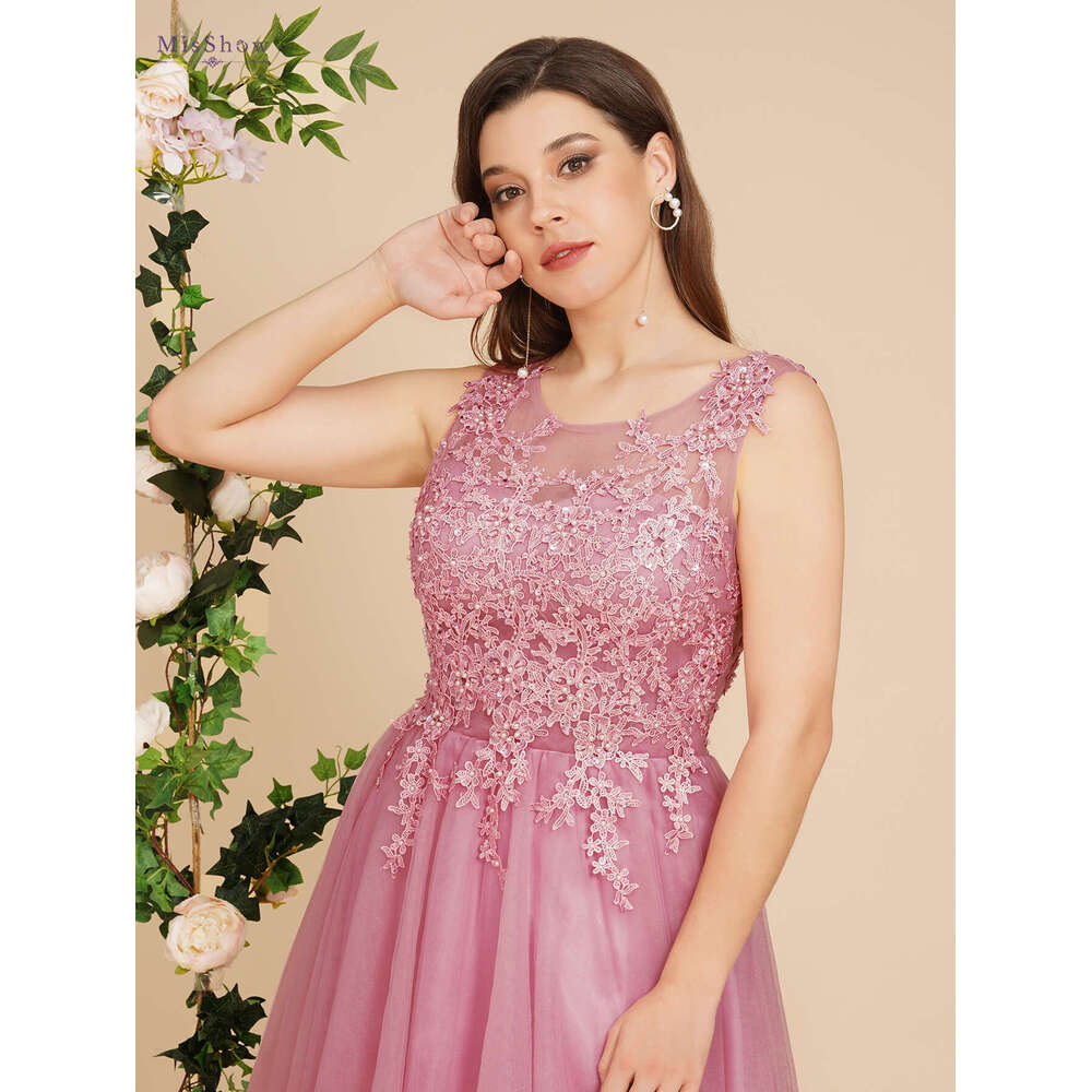 Dusty Pink A e tail Dreses Tulle Appliques Scoop Neck Junior Graduation Homecoming Dress cocktail Teens Prom Party Gown CPS669