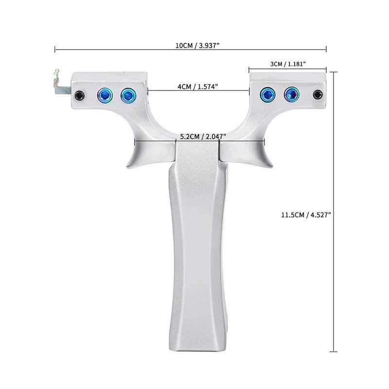 Camping aluminum handle professional slingshot outdoor hunting large powerful slingshot self-defense tool slingshot W240905