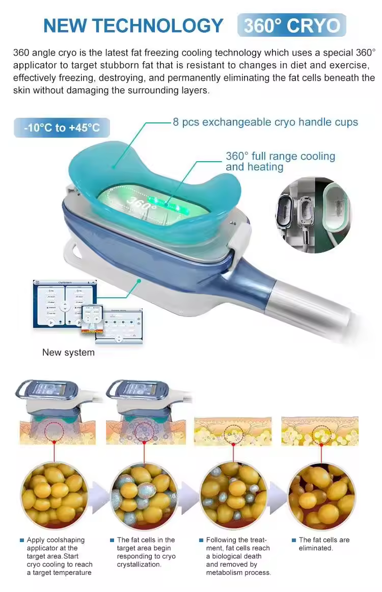 Professional Coolsculpt Body Slimming Machine 360 slimming massager cellulite reduction machine