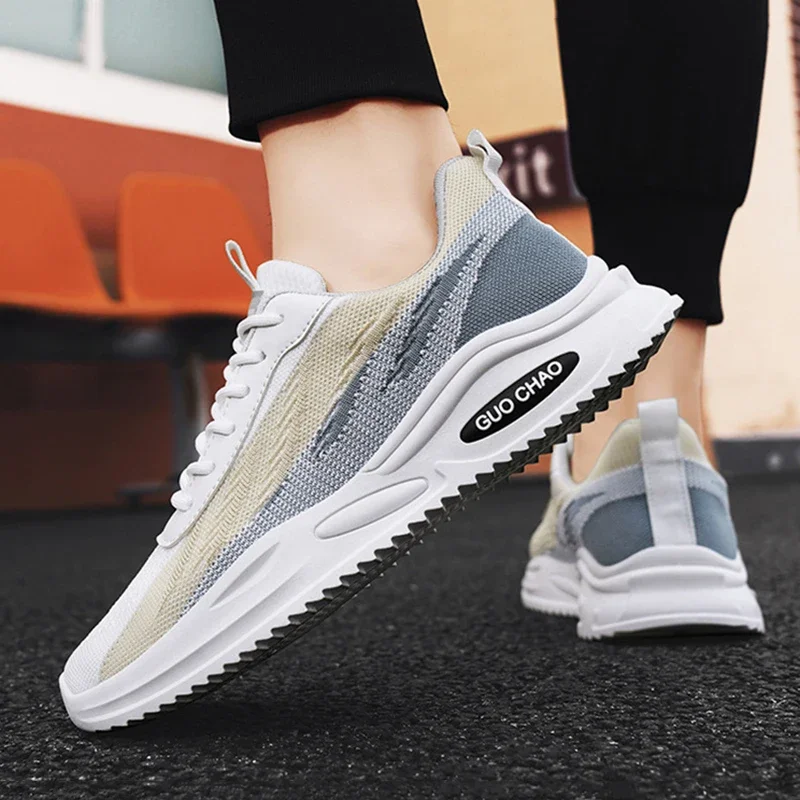 2024 Summer Breathable Shoes for Men's Running Sneakers Sports Anti slip Soft Sole Fitness Training Shoes Casual Mesh Shoes