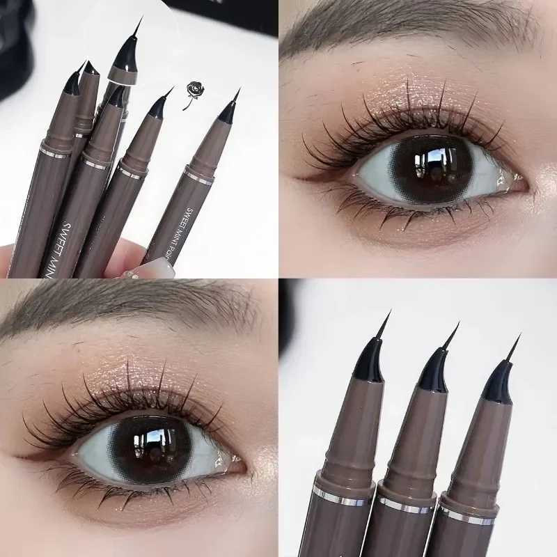 Ultra-fine Matte Liquid Eyeliner Pencil Waterproof Quick Drying Black Brown Lying Silkworm Lower Eyelash Eye Makeup Eyeliner 1pcXJ240904