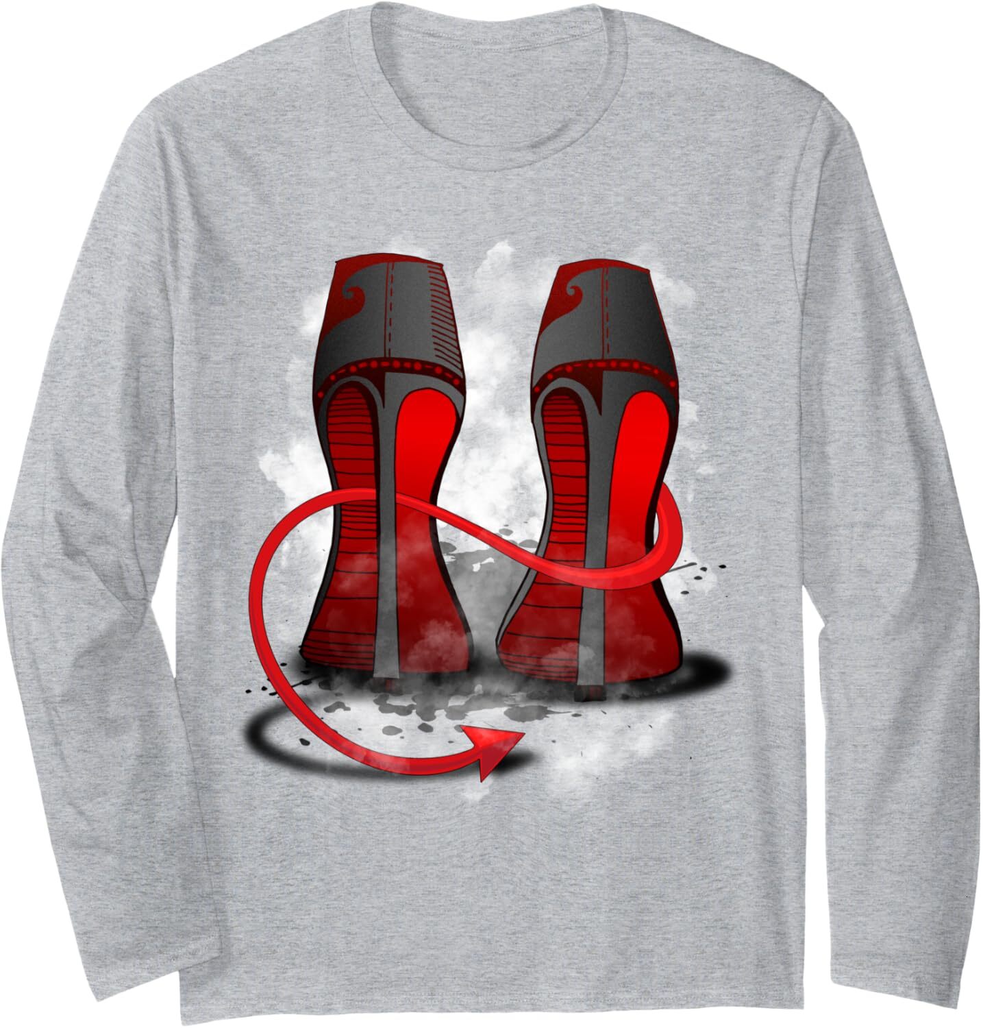 Long Sleeve Shirts For Men Sweatshirt Glamourous Women Red High Heels Funny Gift Tee Streetwear Casual Tops Clothes Free shipping