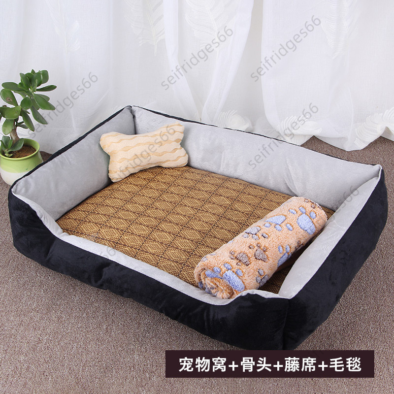 Dog bed cat bed dog mat golden retriever teddy warm four seasons bed mat