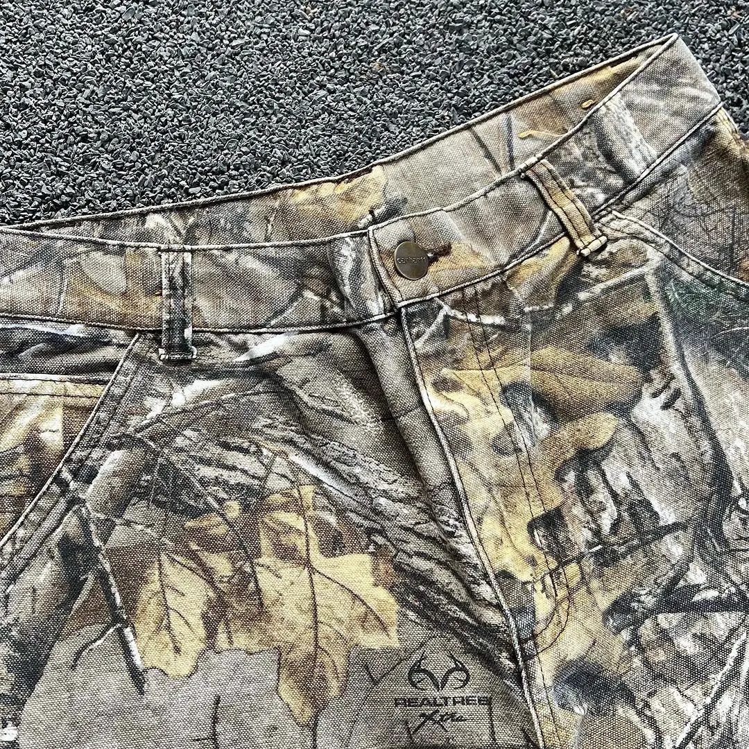Y2K Harajuku casual jeans retro camouflage straight American fashion mens streetwear wide leg 240902
