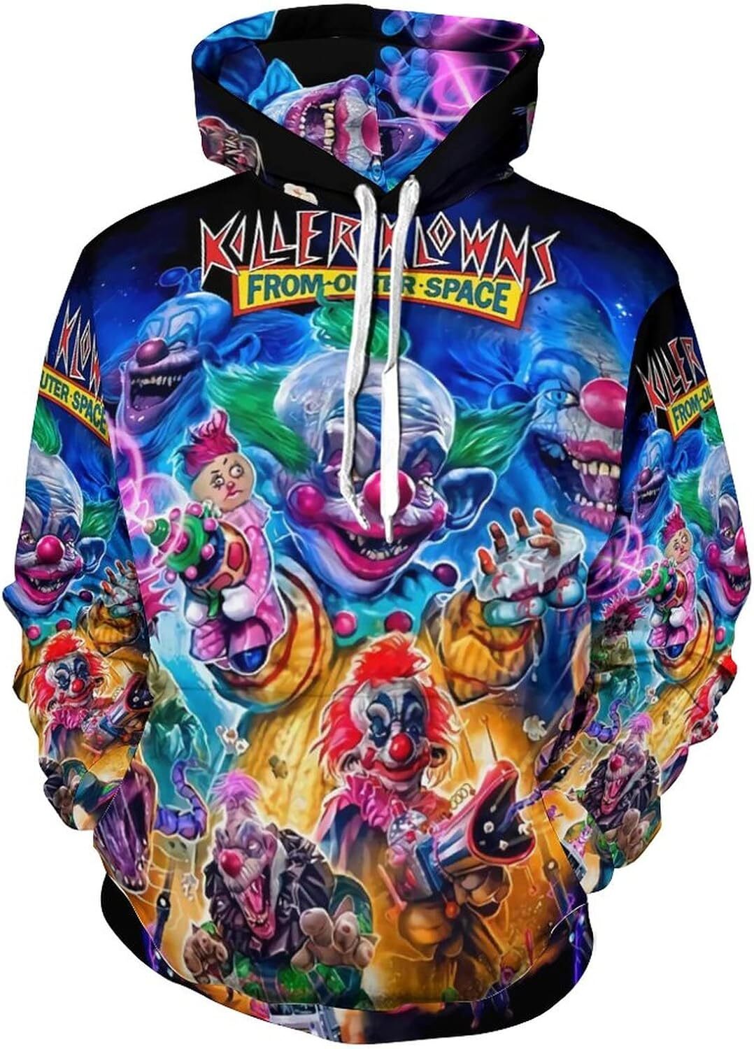 Hoodie for Mens Womens Killer Klowns from Outer Space Unisex 3D Novelty Hoodies Teen Pullover Sweatshirt Casual Tracksuit with Pockets Style Graphic