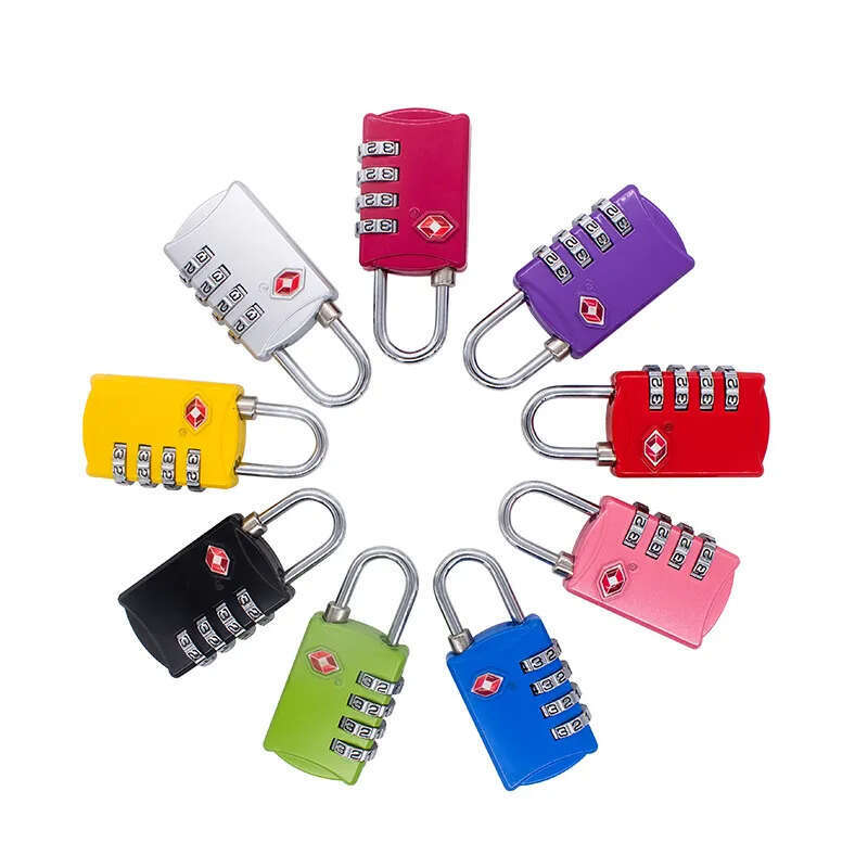 Travel Tsa309 Tsa Wholesale Goods Padlock Customs Multi-Purpose Four-Digit Code Lock Black 309
