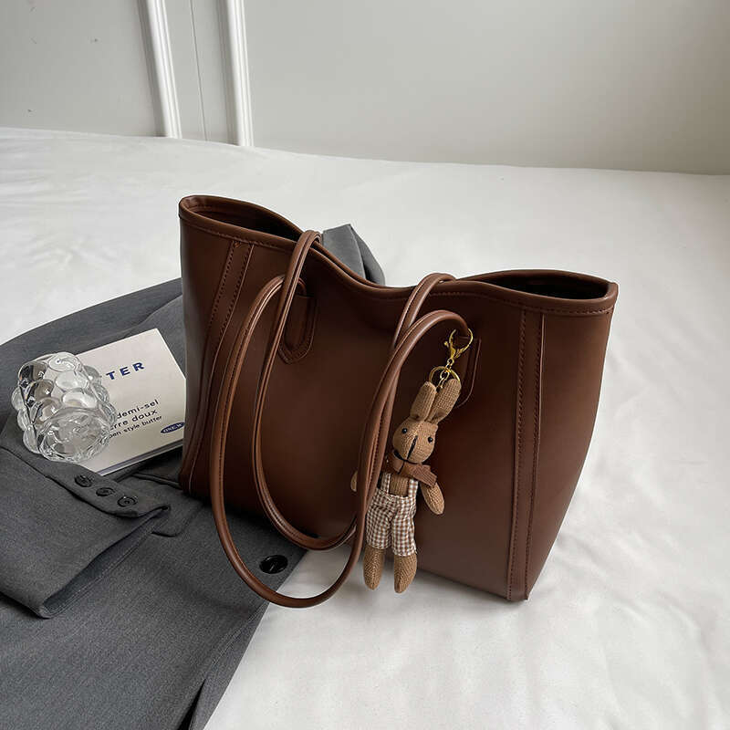New Large Capacity Women 2024 PU Leather designer Handbags Fashion Shopper trend Shoulder Side Bag Vintage Shopping Totes