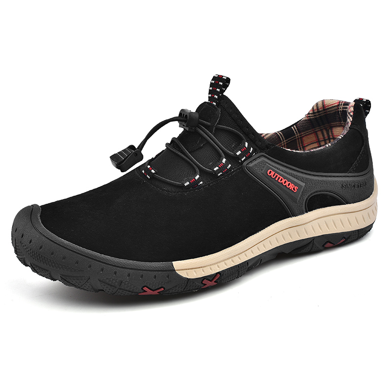 Outdoor Shoes Hiking Men Sneakers Sping Casual Men Shoes Breathable Suede Leather Shoe Anti-skid Walking Shoe Hot Sale Footwear