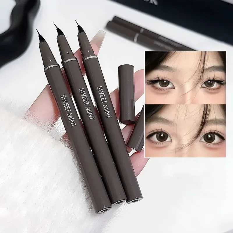 Ultra-fine Matte Liquid Eyeliner Pencil Waterproof Quick Drying Black Brown Lying Silkworm Lower Eyelash Eye Makeup Eyeliner 1pcXJ240904
