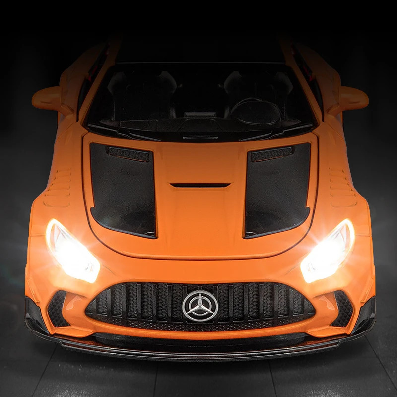 1/24 Benzs-GT GTR Alloy Sports Car Model Diecast Toy Vehicles Metal Racing Car Model High Simulation Sound and Light Kids Gift 240902
