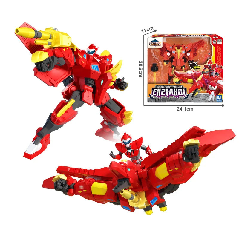 Mini Force 2 Super Dino Power Transformation Robot Toys Action Figures MiniForce X Simulation Animal Deformation Dinosaur Toy 240902