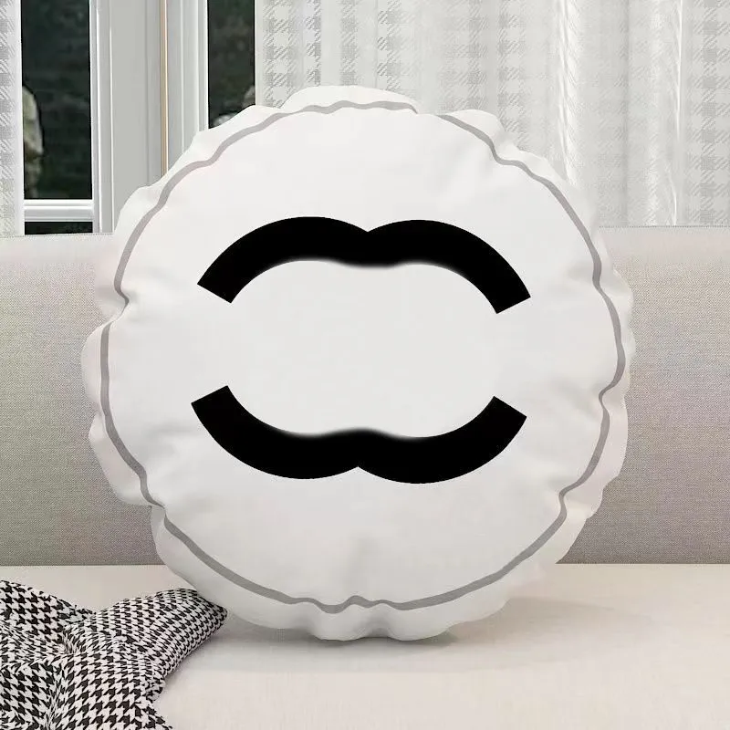 designer circular pillow c luxury cushion soft sofa backrest living room 4 pillowcases cc chanels channels decoration
