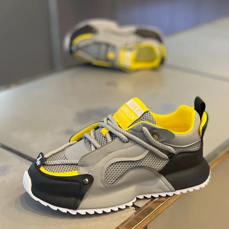 Luxury Men Sneakers Designer Platform Running Shoes Male Fashion Non-slip Sport Shoes Thick Soles Breathable Men Tenis Shoes New