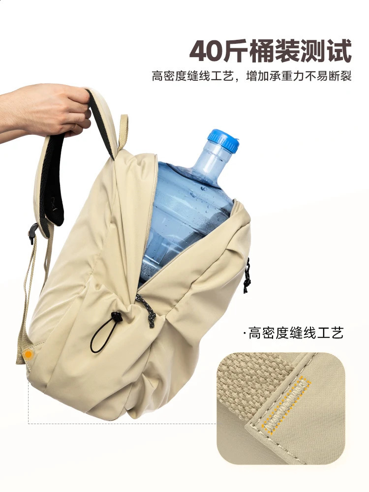 Nylon womens backpack 28L large capacity fashionable laptop suitable for 156 inches waterproof university travel work 240903