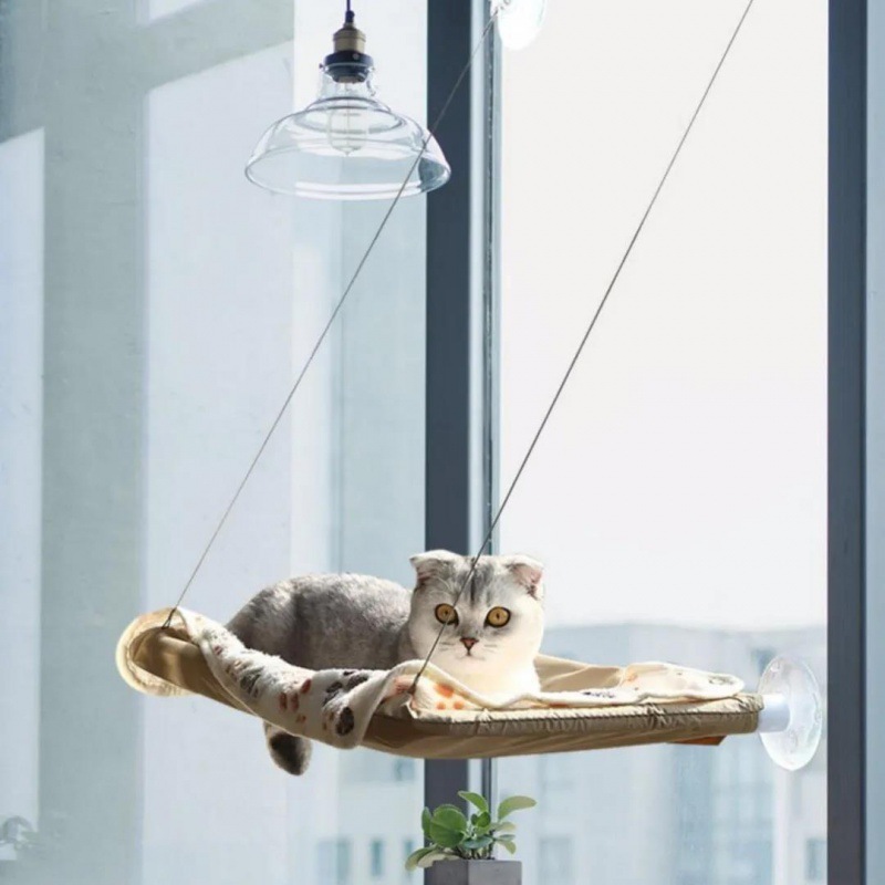 Pet Cats Hammock Kitten Climbing Frame Hanging Cat Bed Suction Cup Bed House Removable Window Hammock Easy Clean Cat Accessories