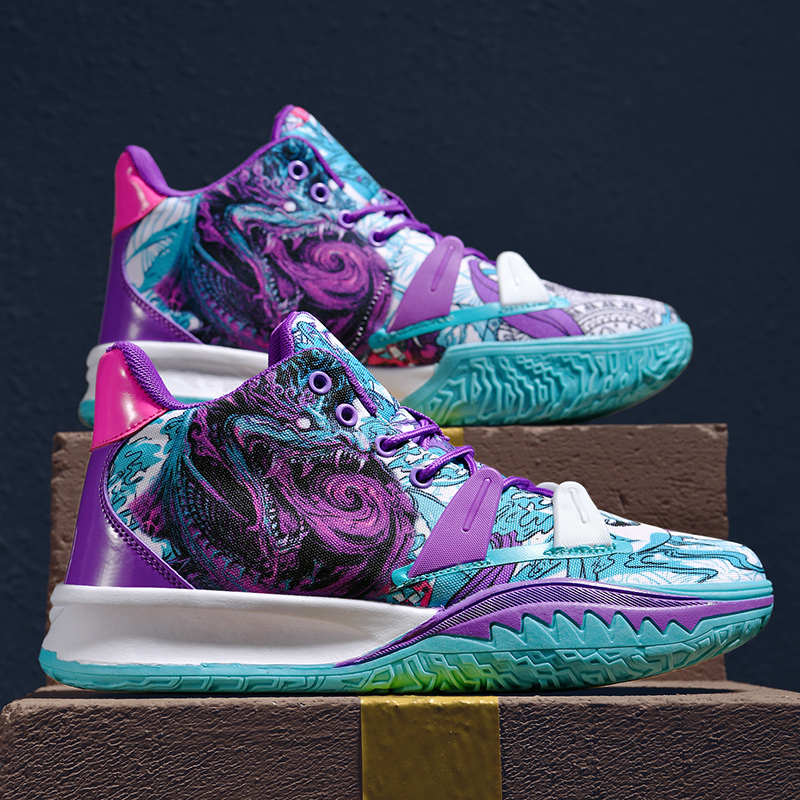 Trend Graffiti Men's Basketball Shoes Kids Women Breathable Sports Shoes Gym Training Athletic Basketball Sneakers Size 36-45