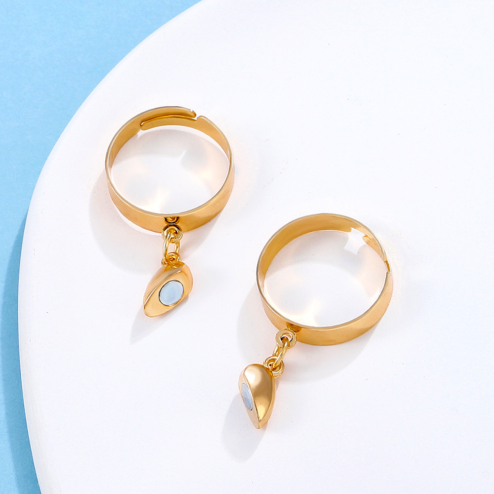 European-Inspired Adjustable Couple Ring Sets - Chic Magnetized Finger Jewelry