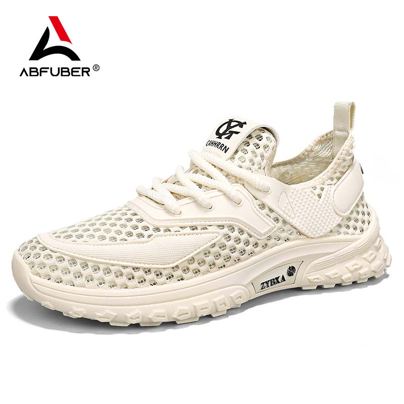 2024 Summer Outdoor Men Sneakers Breathable Slip On Loafers Men Casual Shoes Antiskid Mesh Men Shoes Waterproof Walking Zapatos