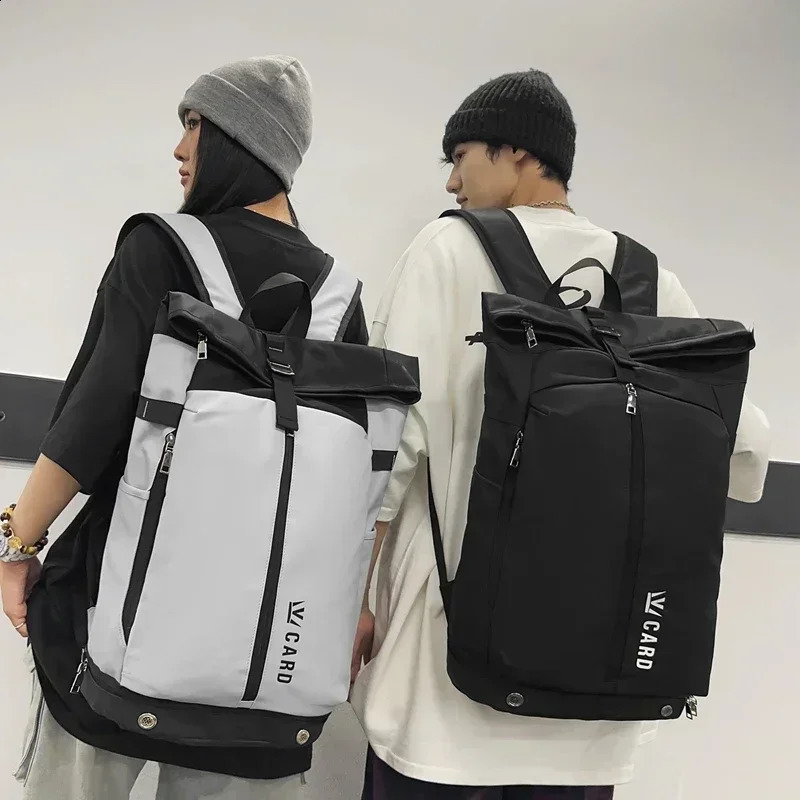 Nylon Solid Color High Quality Backpack Zipper Soft Handle Casual Air Cushion with Academic Style Bag 240903