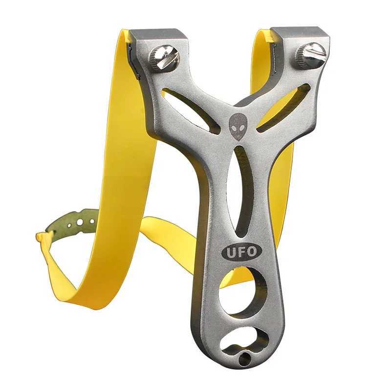 Camping Hollow shaped slingshot Outdoor sports Stainless steel hunting slingshot High power professional slingshot Cross bow W240905