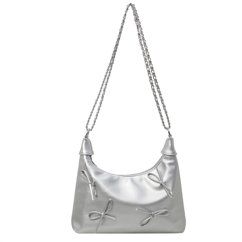 Women Bag Fashion Shoulder Bag New Bow Design Chain Bag Armpit Bag Versatile Free shipping