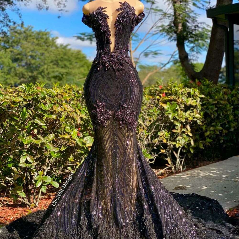 Black Crystal Dress Illusion Open Back with Zipper Closure Low Cut Skin Tone Mesh Gown