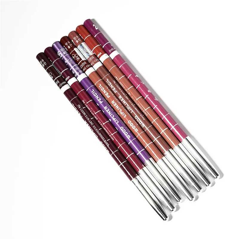 28 color wooden lip line waterproof professional soft pencil charming lip line makeup womens long-lasting cosmetics new tool W240904