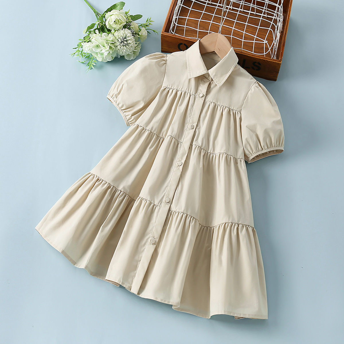Linda Christening dresses black white blue Baby & Kids Broadcloth Embroidered Sequined girl plaid skirt college Feather