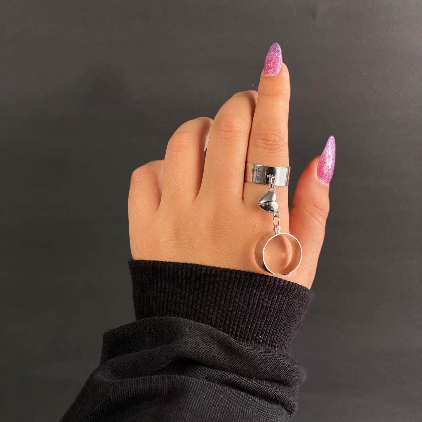 European-Inspired Adjustable Couple Ring Sets - Chic Magnetized Finger Jewelry