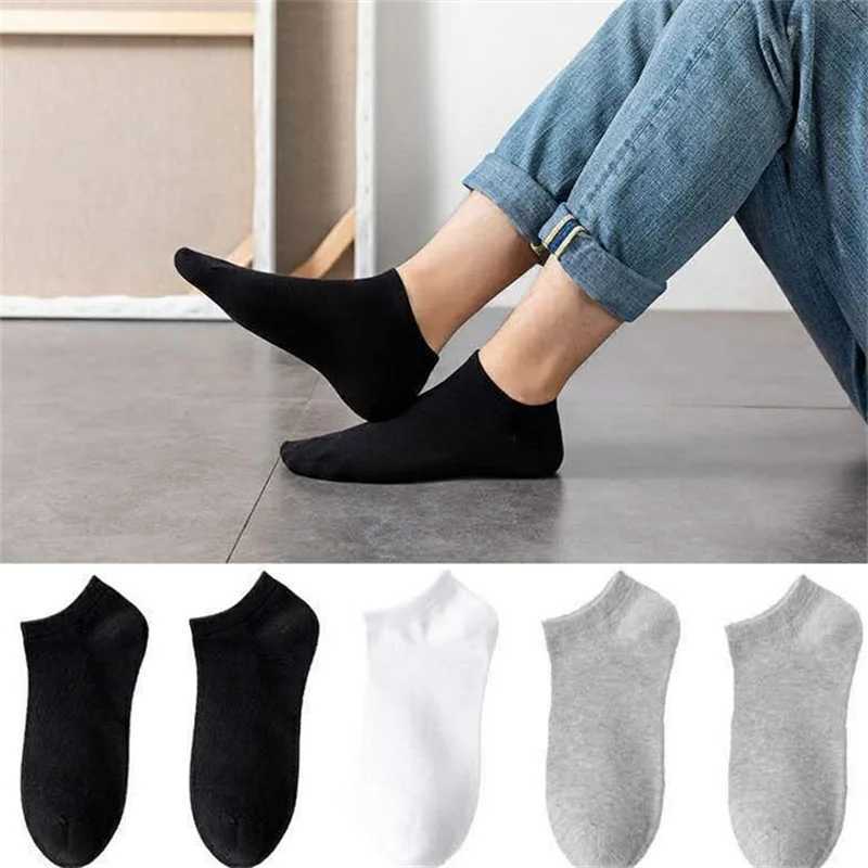10/20/50/100 Pairs White Socks For Women Men Non-slip No-show Ankle Socks Casual Breathable Socks Invisible Low Cut SocksXJ240904