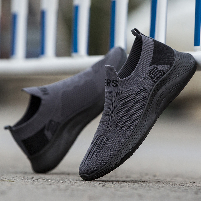 Men's Woven Lightweight Sneakers Men 2023 Spring New Fashion Casual Walking Shoes Breathable Slip on Loafers Zapatillas Hombre