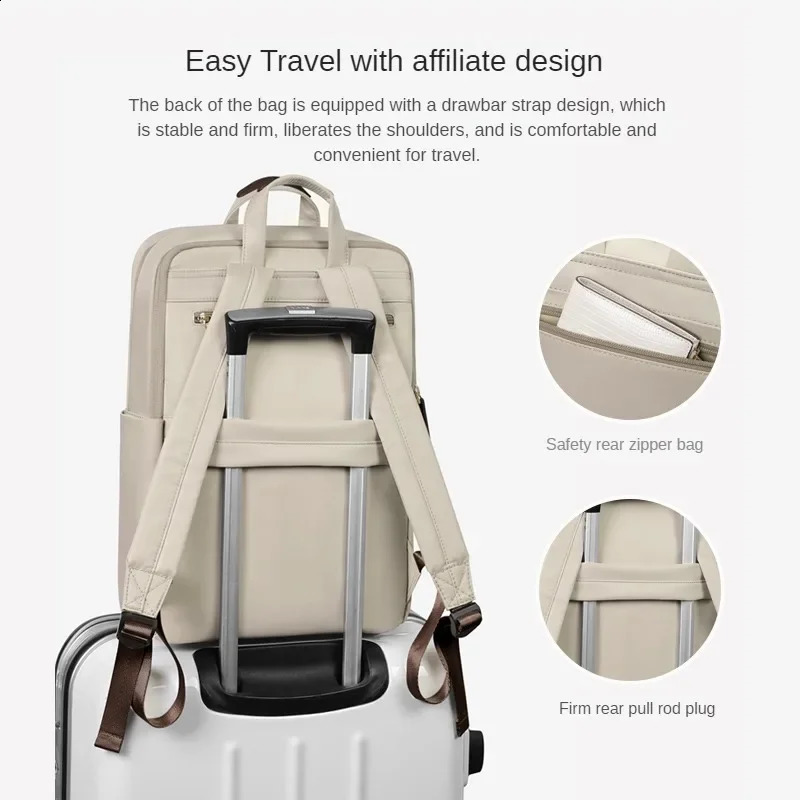 Golf 17 inch womens laptop backpack simple business bag fashionable large capacity travel Communicating University 240903