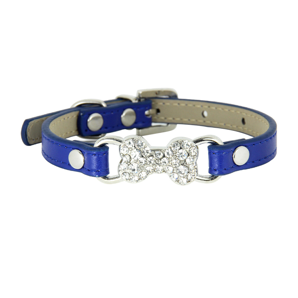 halloween Pet supplies Cute cat leash Crystal Diamond accessory pet collar Trendy PU Cat leash dog collar in stock