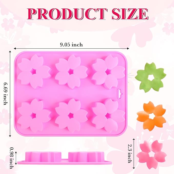Silicone Flower Cake Mold - 6 Cavity Design for Fondant, Chocolate & Candy Decoration