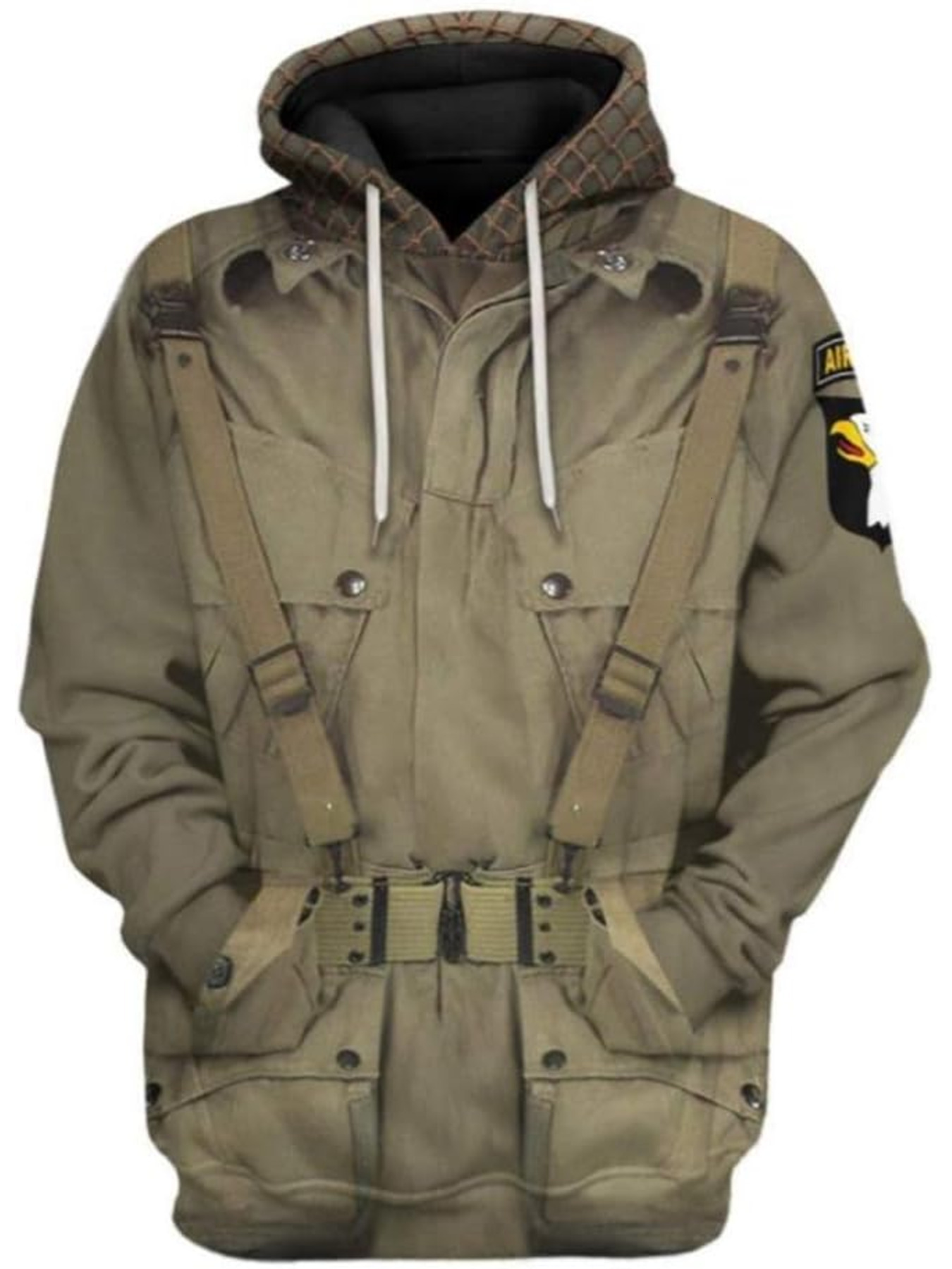 Hoodie For Mens Womens 3D Print Military Uniform Cosplay Pullover Hoodies Ww1 Ww2 Solider US Army Hooded Sweatshirts Graphic Sweatshirt Free shipping