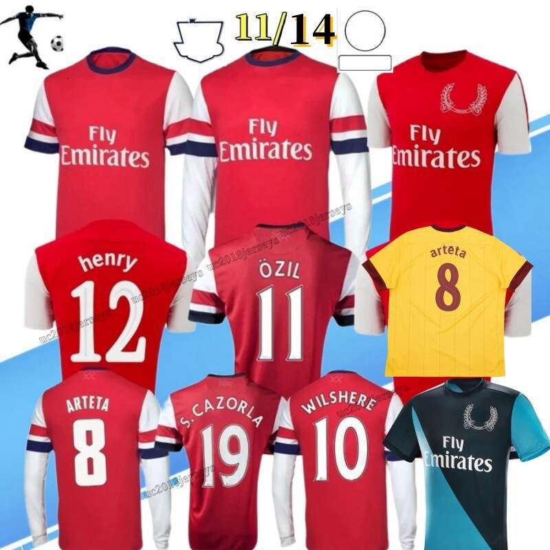 2011 2012 2013 2014 van Persie Henry retro soccer jerseyS 11 12 13 14 AS N Ramsey Rosicky Walcott vintage classic football shirt