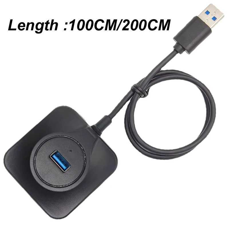 Cable length 30CM/1M/2M 4-port USB 3.0/2.0 hub 5Gbps data transfer for PC laptop mouse keyboard hard drive flash drive Phone CL240905