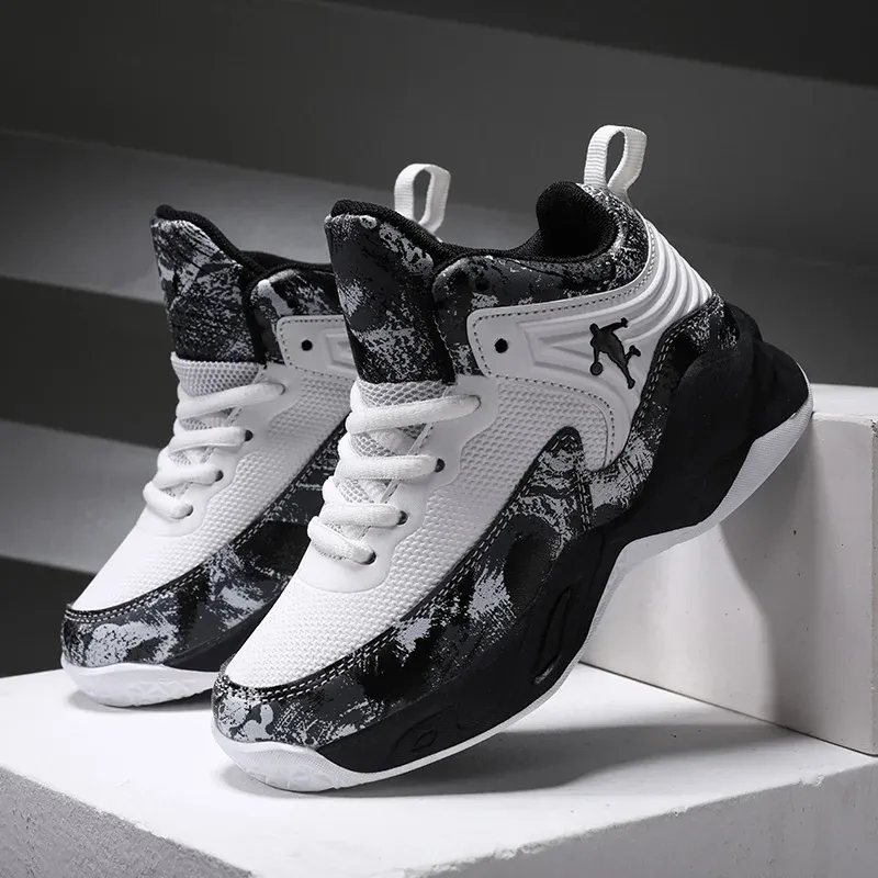 2024 Hot Boys Brand Basketball for Kids Sneakers Thick Sole Non-slip Children Sports Child Boy Basket Trainer Shoes dh911 250320