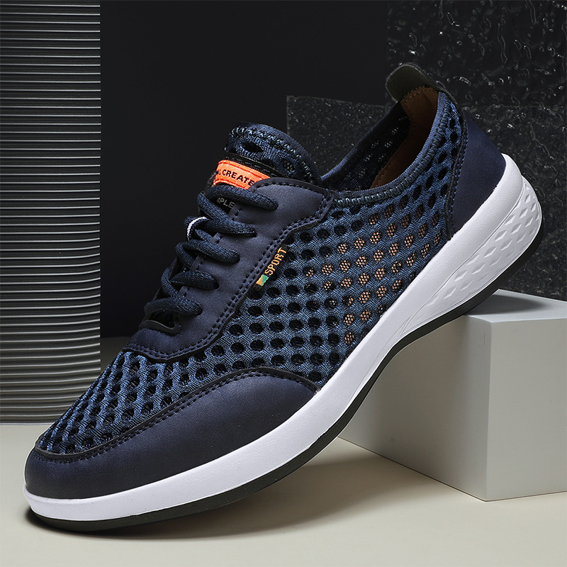 Casual Breathable Lightweight Sports Shoes for Men Outdoor Walking Tennis Sneakers Male Slip-on New 2023 02d5