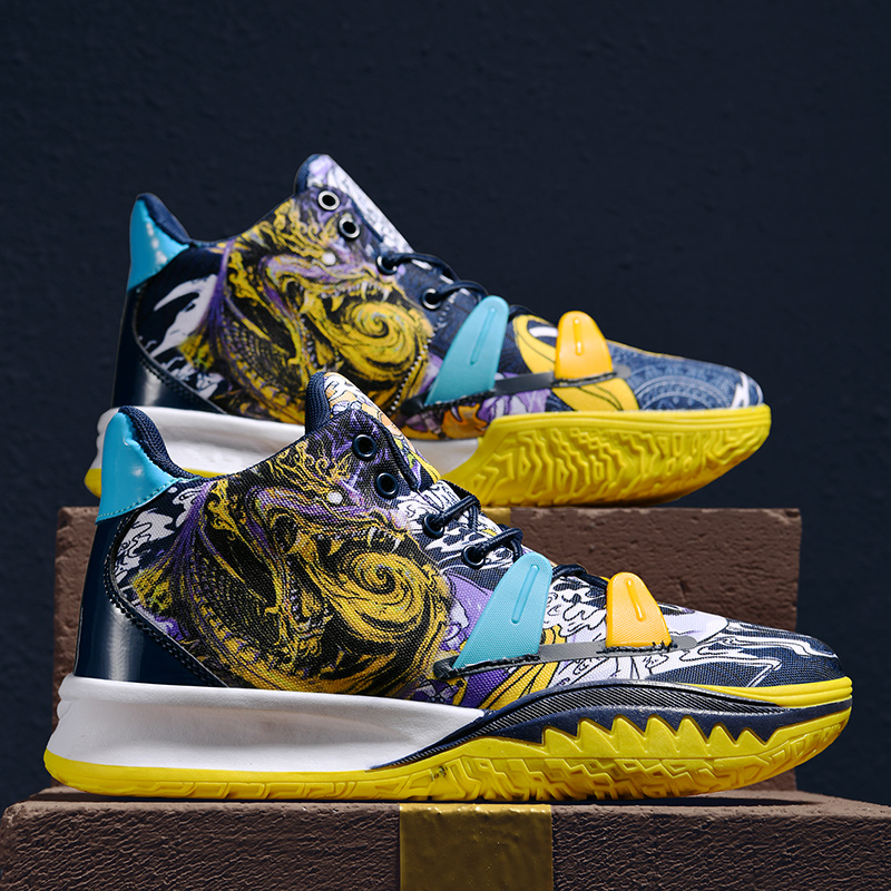 Boys Basketball Sneakers Men's Non-Slip Shoes Breathable Sports Shoes Comfortable Gym Training Athletic Shoes Shock Absorption