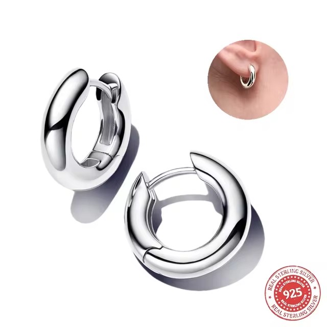 New Fashion 2024 Heart-shaped Round Organically Shaped Infinity Ear Cuff Open Double Huggie Hoop Earings Wire Stud Earrings