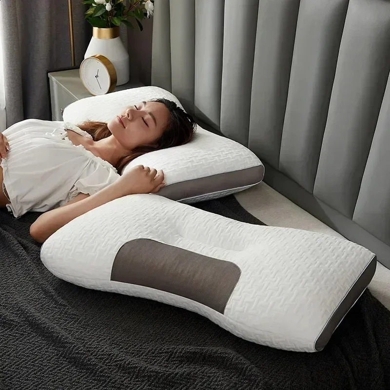 Super 3D ergonomic pillow for sleep correction of the neck protecting contour spine and suitable all sleeping positions 240903
