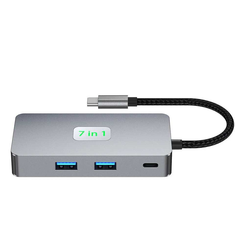 USB 3.2 hub USB-C base station Type-C to 4K adapter RJ45 Gigabit 2.5G LAN Ethernet splitter SD/TF card reader PDW100W CL240905