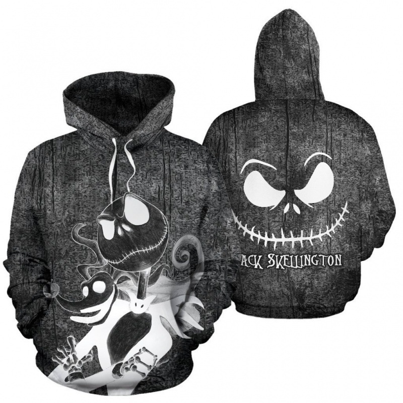 Halloween Skeleton Horror Night Party cosplay digital 3D printed hooded hoodie for men and women casual