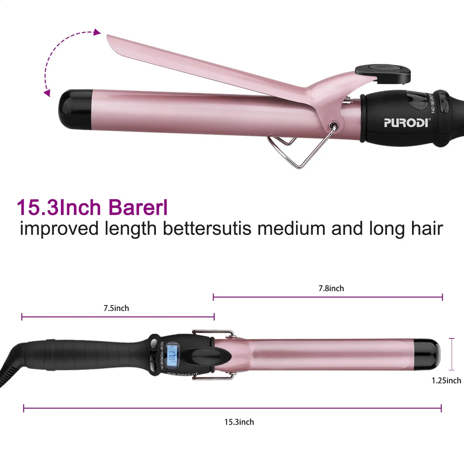 Professional LCD digital curling iron electric curling iron curling tool curling iron ceramic styling 32mm 25mm 19mm 240903