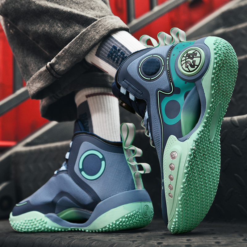 QQ-2032 High Quality Mens Basketball Sneakers Wearable Gym Training Sports Shoes Elastic Band Cushion Basketball Shoes for Kids